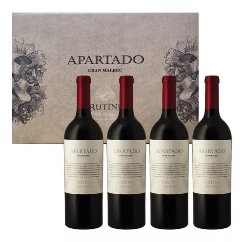 Caja X 4 Rutini Gran Apartado Malbec 750cc 2020