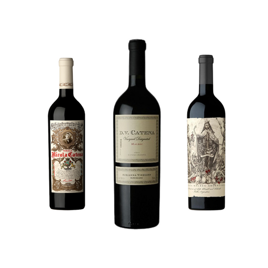 Selección Familia Zapata: 1 Malbec Argentino 2022 95p + 1 DV Adrianna 2005+ 1 Nicola Bonarda